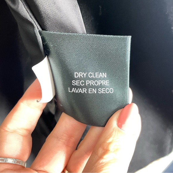 MICHAEL Michael Kors Black Wool Blend Pea Coat | Small Double-Breasted Pockets - Picture 6 of 9